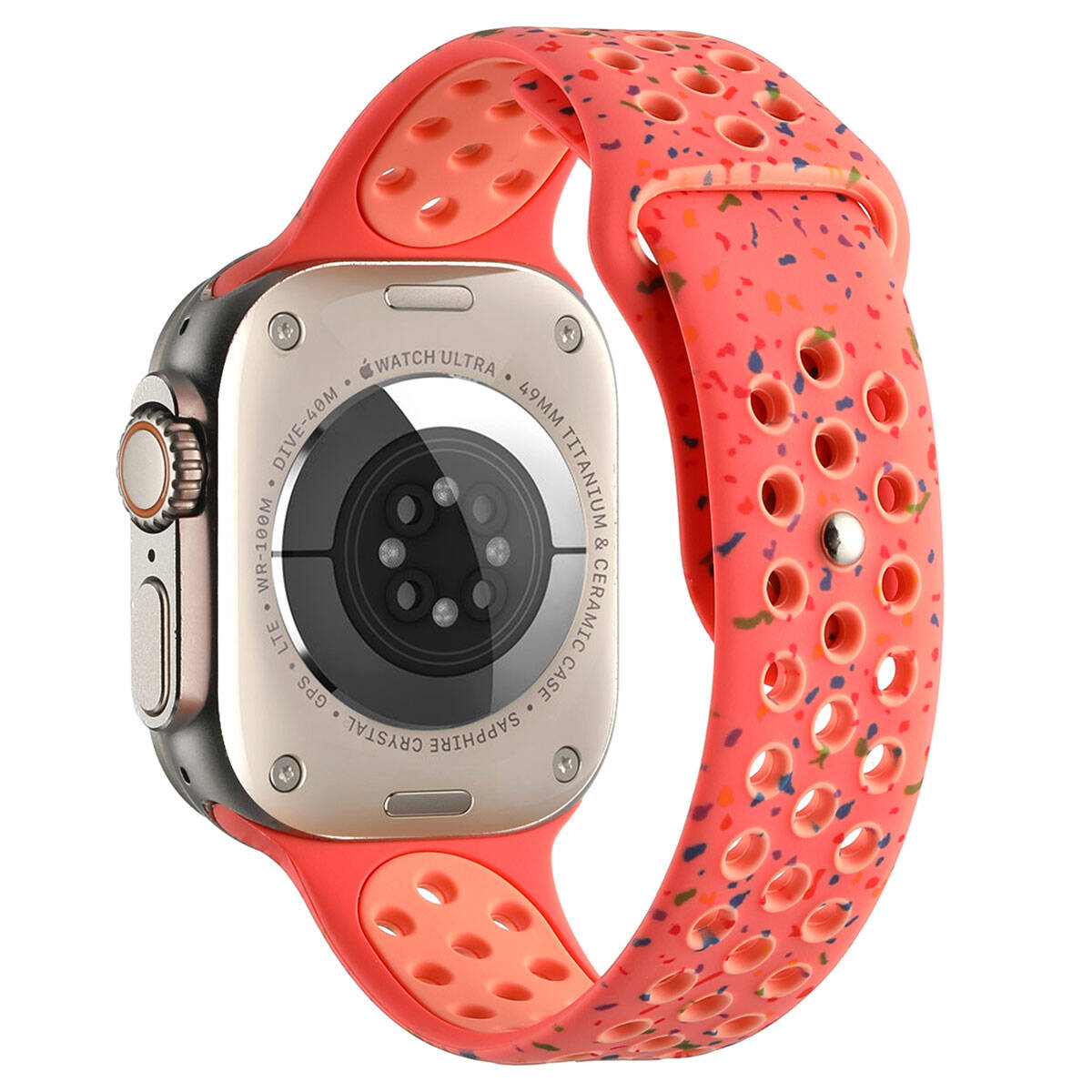 Apple Watch 38mm Kordon Yeni Seri 2023 KRD-02 Silikon Strap Kayış Siyah