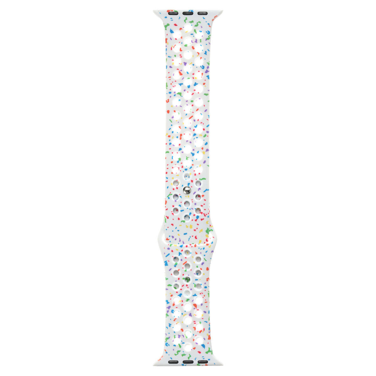 Apple Watch 38mm Kordon Yeni Seri 2023 KRD-02 Silikon Strap Kayış Siyah