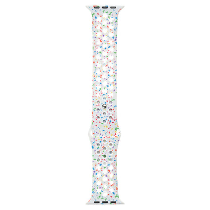 Apple Watch 38mm Kordon Yeni Seri 2023 KRD-02 Silikon Strap Kayış Siyah