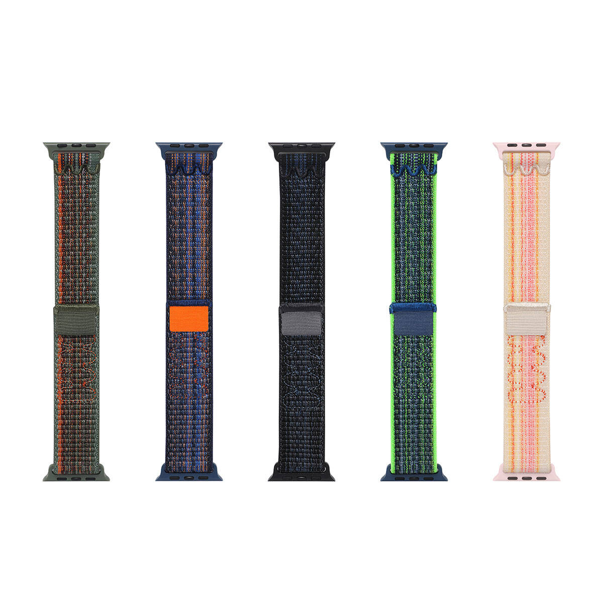 Apple Watch 38mm KRD-91 Hasır Kordon Strap Kayış Gri-Mavi