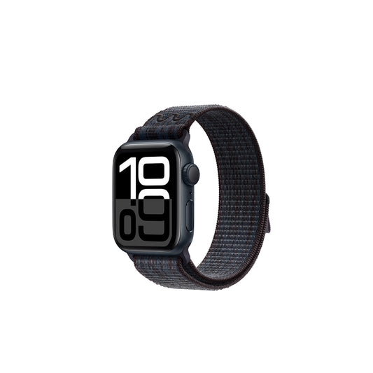 Apple Watch 38mm KRD-91 Hasır Kordon Strap Kayış Siyah-Mavi
