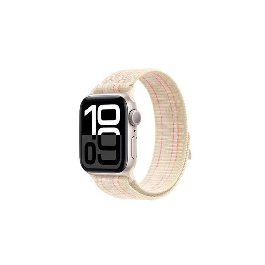 Apple Watch 38mm KRD-91 Hasır Kordon Strap Kayış Starlight-Pembe