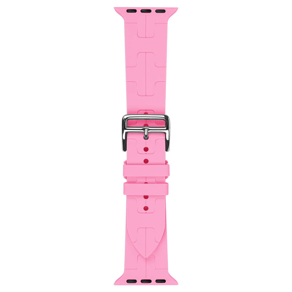 Apple Watch 38mm KRD-92 Silikon Kordon Pembe Açık