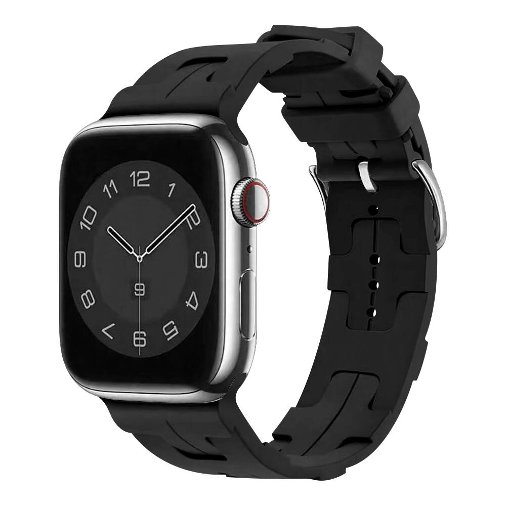 Apple Watch 38mm KRD-92 Silikon Kordon Siyah