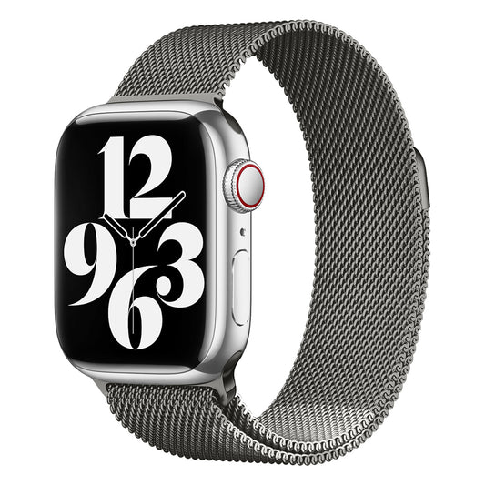 Apple Watch 38mm Zore Band-01 Metal Kordon Gri
