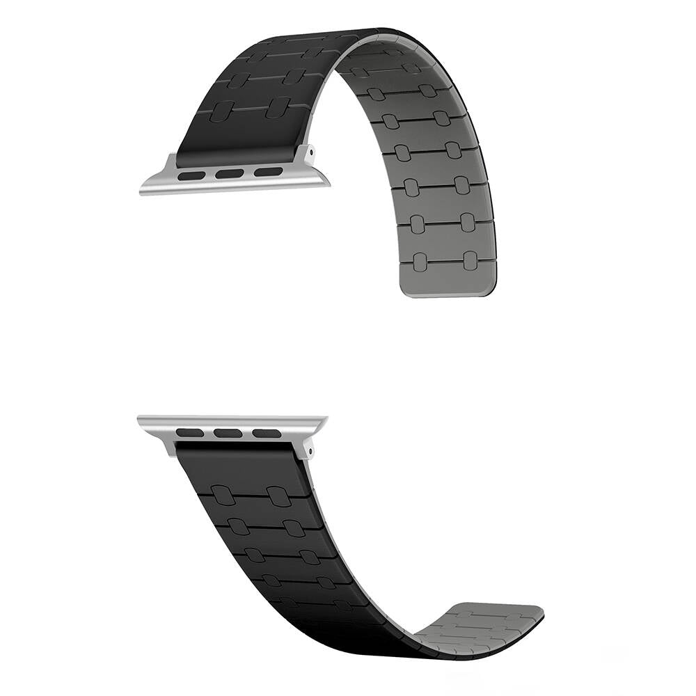 Apple Watch 38mm Zore KRD-111 Çizgili Desenli Silikon Kordon Kahverengi