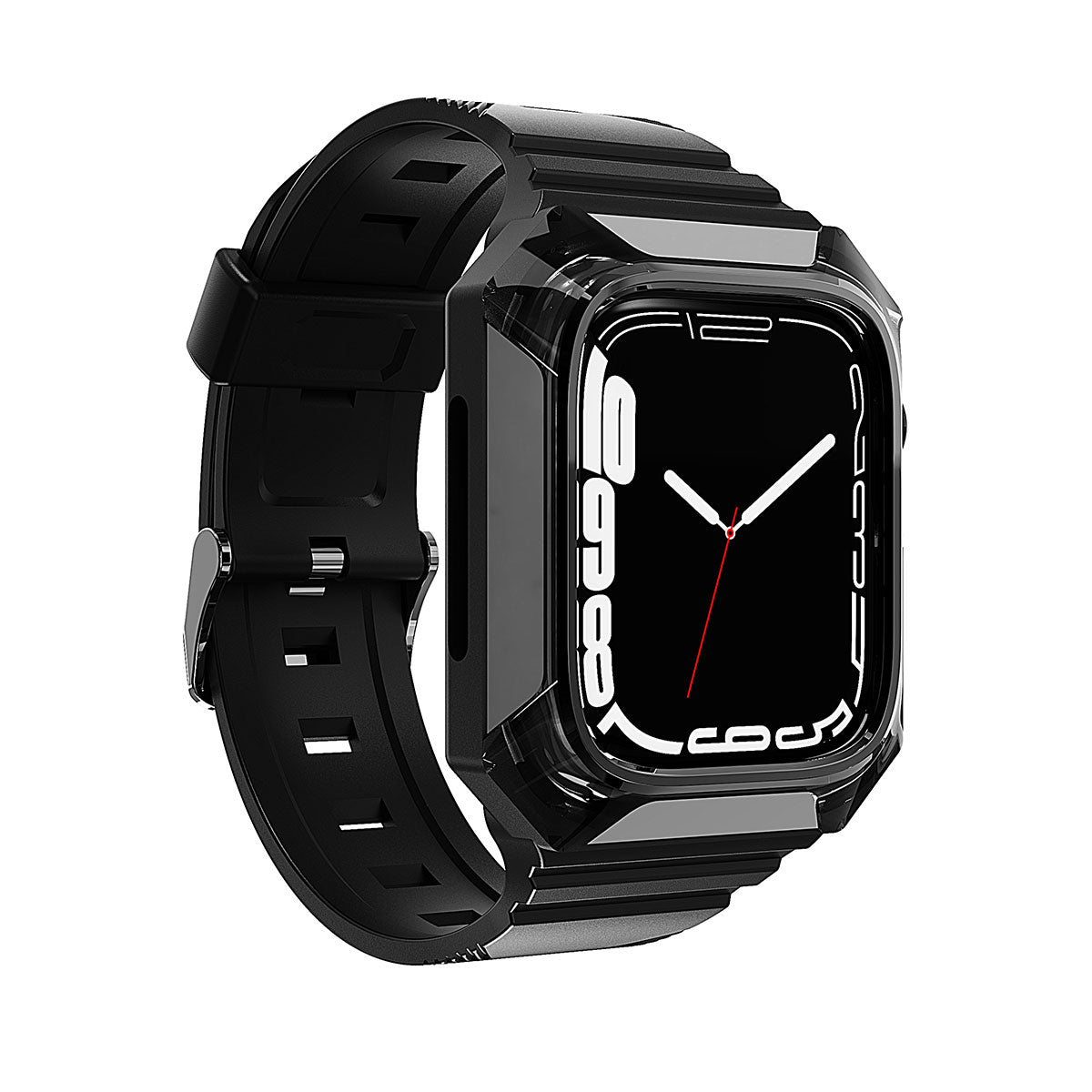 Apple Watch 38mm Zore KRD-88 Sert PC Kasa Koruyuculu Silikon Kordon Kırmızı