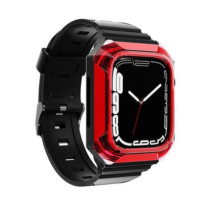 Apple Watch 38mm Zore KRD-88 Sert PC Kasa Koruyuculu Silikon Kordon Kırmızı