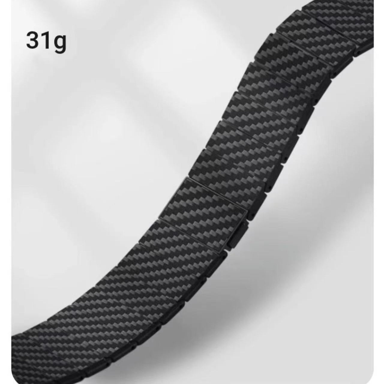 Apple Watch 38mm Zore KRD-90 600D Karbon Fiber Kordon Siyah