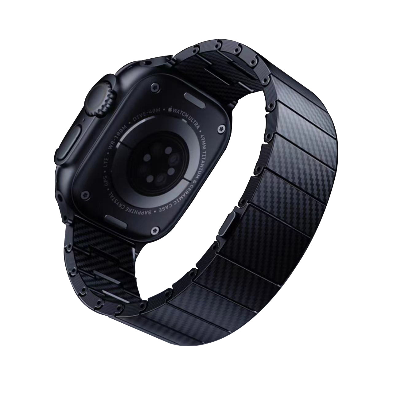 Apple Watch 38mm Zore KRD-90 600D Karbon Fiber Kordon Siyah
