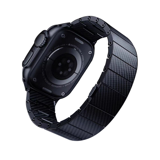 Apple Watch 38mm Zore KRD-90 600D Karbon Fiber Kordon Siyah