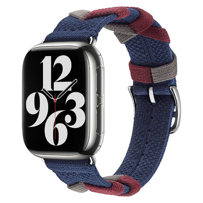 Apple Watch 38mm Zore KRD-97 Sarmal Örgü Tasarımlı Kordon Kırmızı