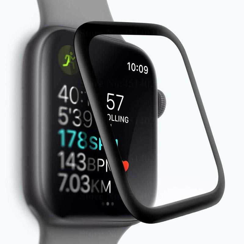 Apple Watch 40mm Zore Full Yapışkanlı Cam Ekran Koruyucu Siyah
