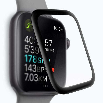 Apple Watch 40mm Zore Full Yapışkanlı Cam Ekran Koruyucu Siyah