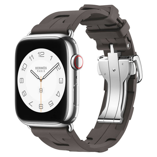 Apple Watch 40mm Spor Görünümlü Zore KRD-94 Silikon Kordon Haki