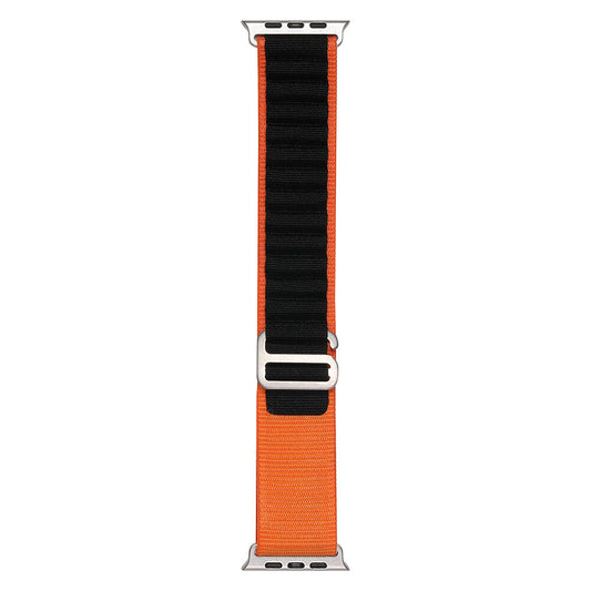 Apple Watch 40mm Zore Band-74 Hasır Kordon Siyah-Turuncu