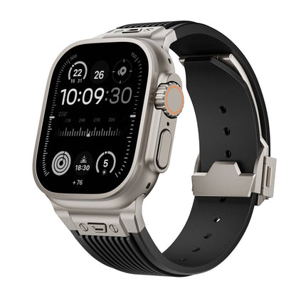 Apple Watch 42mm Zore KRD-113 Spor Görünümlü Silikon Kordon Gri