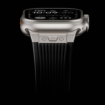 Apple Watch 42mm Zore KRD-113 Spor Görünümlü Silikon Kordon Gri