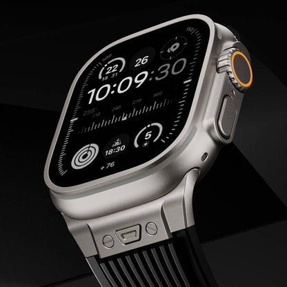 Apple Watch 42mm Zore KRD-113 Spor Görünümlü Silikon Kordon Gri