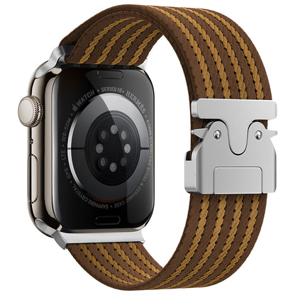 Apple Watch 42mm Zore KRD-133 Naylon Kumaş Hasır Örgülü Kordon Siyah