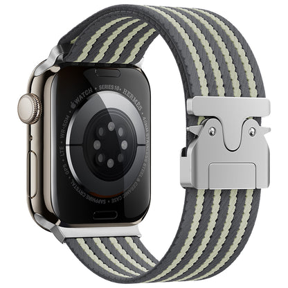 Apple Watch 42mm Zore KRD-133 Naylon Kumaş Hasır Örgülü Kordon Gri
