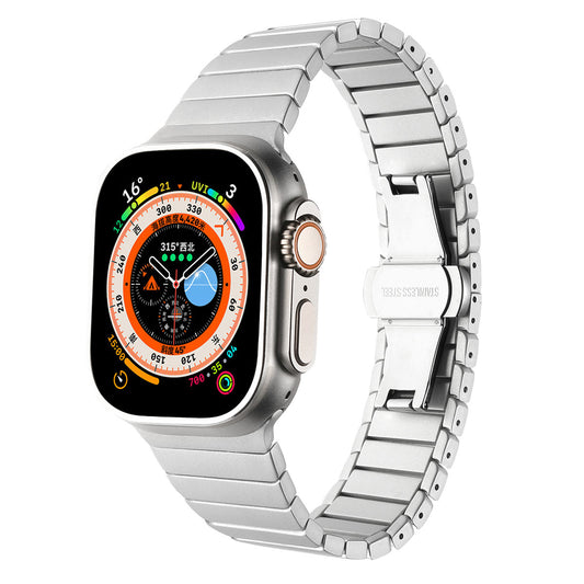 Apple Watch 44mm Kordon KRD-79 Metal Strap Kayış Gri