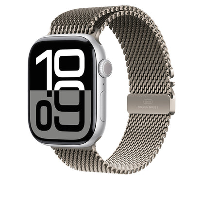 Apple Watch 44mm Zore KRD-100 Titanyum Hasır Kordon Titanyum