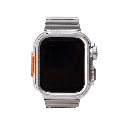 Apple Watch 44mm Zore KRD-126 Sert Kasa Koruyuculu Metal Kordon Rose Gold