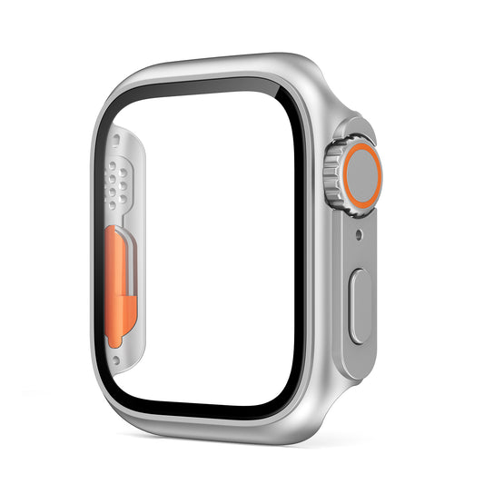 Apple Watch 7 41mm - Watch Ultra 49mm Kasa Dönüştürücü ve Ekran Koruyucu Zore Watch Gard 25 Gri