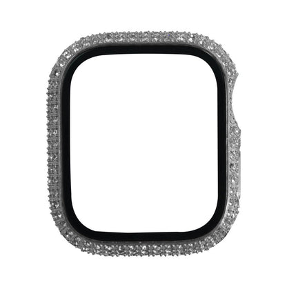 Apple Watch 7 41mm Zore Watch Gard 24 Kenarları Taşlı Sert PC Kasa Ve Ekran Koruyucu Renksiz