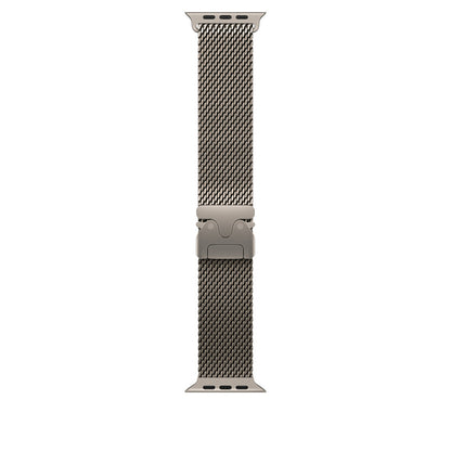 Apple Watch 7 45mm Zore KRD-100 Titanyum Hasır Kordon Titanyum-Gümüş