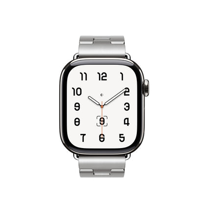 Apple Watch 7 45mm Zore KRD-125 Metal Kordon Strap Kayış Gümüş