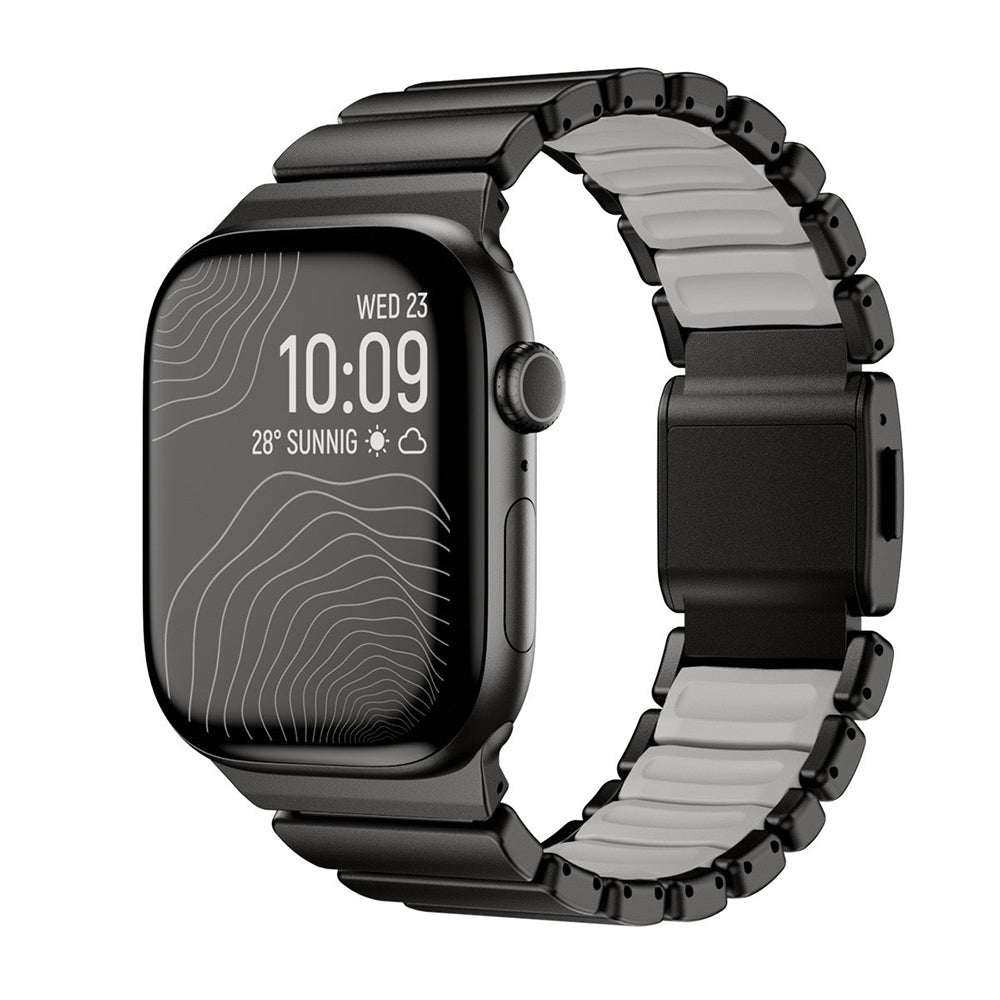 Apple Watch 7 45mm Zore KRD-151 Metal Silikon Kordon