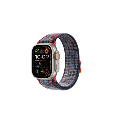 Apple Watch Ultra 49mm KRD-91 Hasır Kordon Strap Kayış Siyah-Mavi
