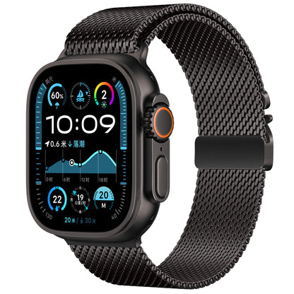 Apple Watch Ultra 49mm Zore KRD-121 Metal Hasır Kordon Pembe