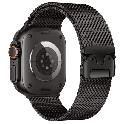 Apple Watch Ultra 49mm Zore KRD-121 Metal Hasır Kordon Gümüş