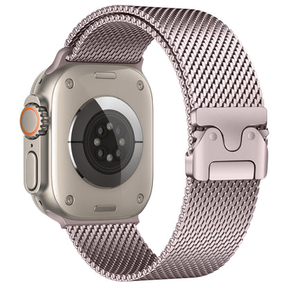 Apple Watch Ultra 49mm Zore KRD-121 Metal Hasır Kordon Gümüş