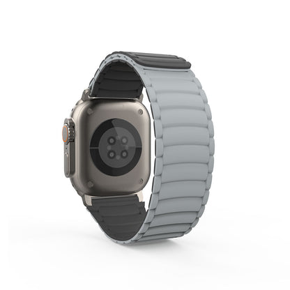 Apple Watch Ultra 49mm Zore KRD-122 Silikon Kordon Strap Kayış Siyah-Gri