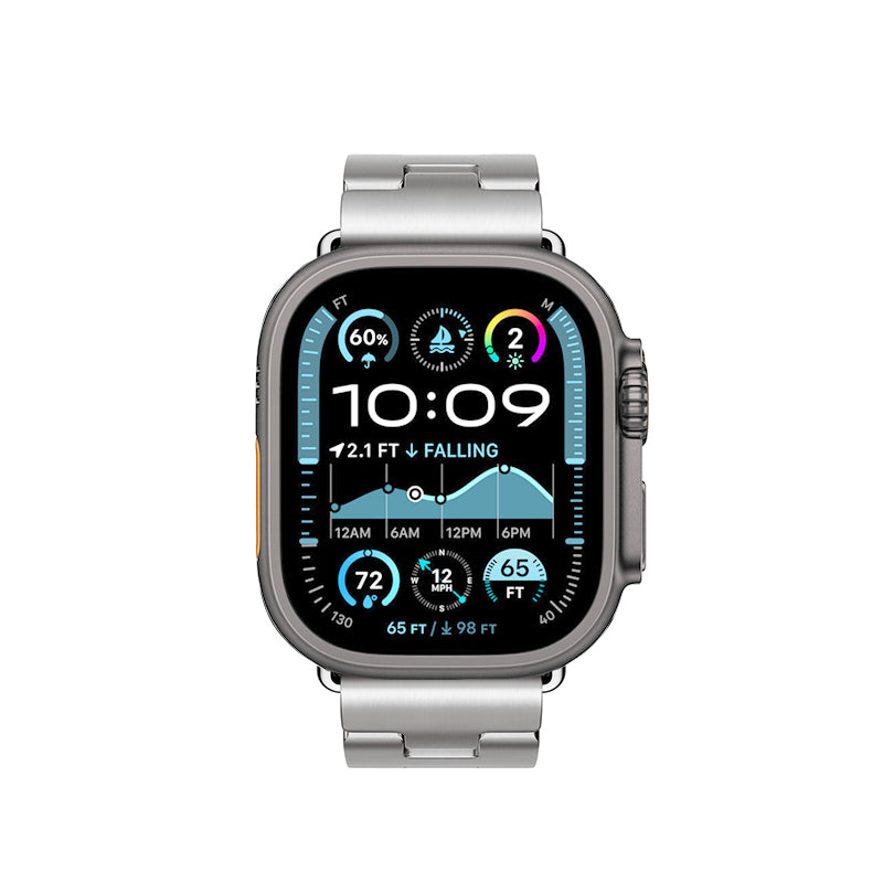 Apple Watch Ultra 49mm Zore KRD-125 Metal Kordon Strap Kayış Gümüş