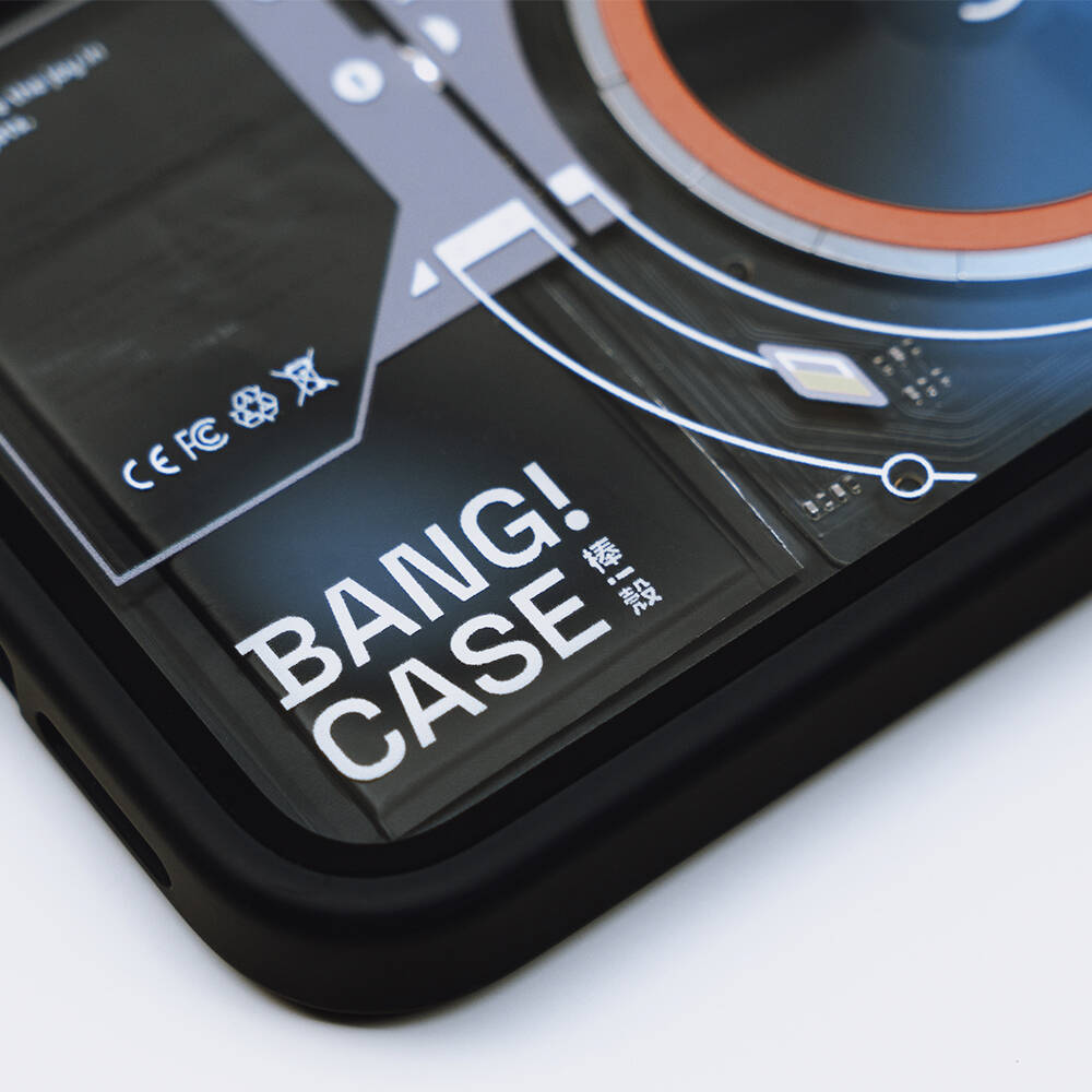 iPhone 15 Pro Kılıf Özelleştirilebilir 3 Fonksiyonlu Bluetooth Bağlantılı Bitmo Lab Bangcase Akıllı Magsafe Kapak Siyah