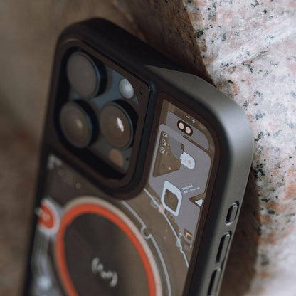 iPhone 15 Pro Kılıf Özelleştirilebilir 3 Fonksiyonlu Bluetooth Bağlantılı Bitmo Lab Bangcase Akıllı Magsafe Kapak Siyah