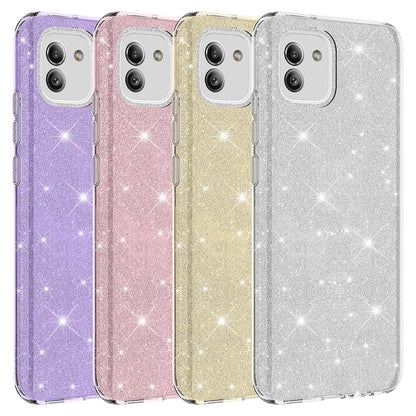 Galaxy A03 Kılıf Zore Shining Silikon Gümüş