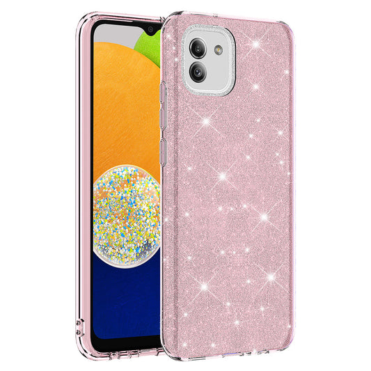 Galaxy A03 Kılıf Zore Shining Silikon Pembe