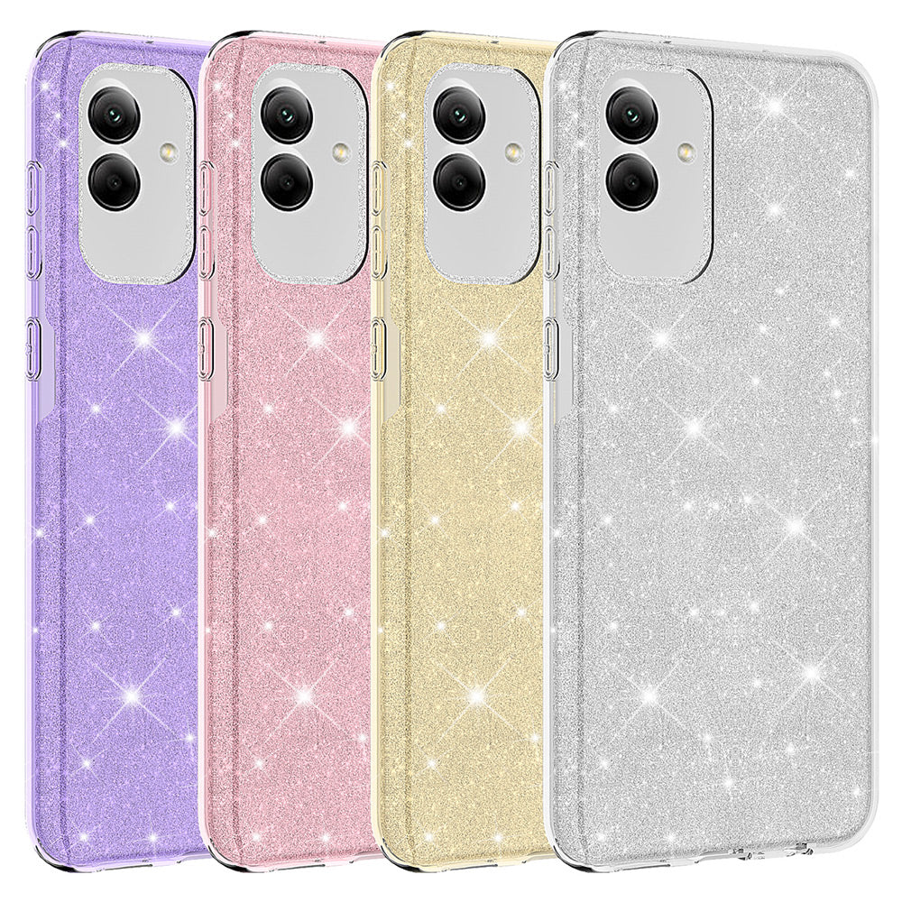 Galaxy A04 Kılıf Zore Shining Silikon Mor