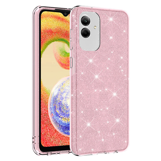 Galaxy A04 Kılıf Zore Shining Silikon Pembe