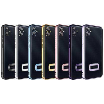 Galaxy A04E Kılıf Kamera Korumalı Logo Gösteren Zore Omega Kapak Sierra Mavi