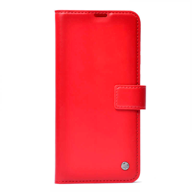 Galaxy A04E Kılıf Zore Kar Deluxe Kapaklı Kılıf Kırmızı