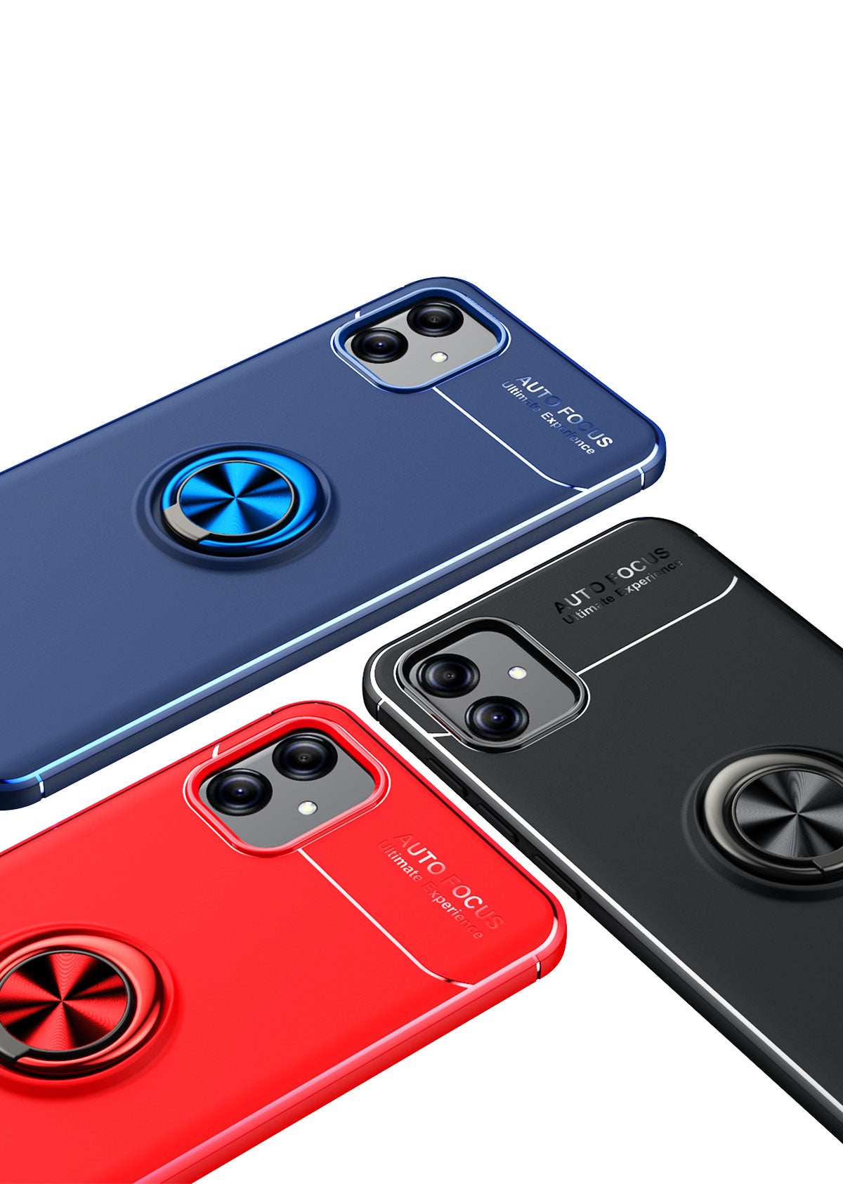 Galaxy A04E Kılıf Zore Ravel Silikon Kapak Siyah-Mavi