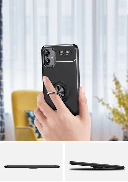 Galaxy A04E Kılıf Zore Ravel Silikon Kapak Siyah-Mavi
