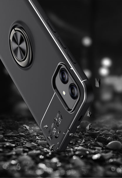 Galaxy A04E Kılıf Zore Ravel Silikon Kapak Siyah-Mavi